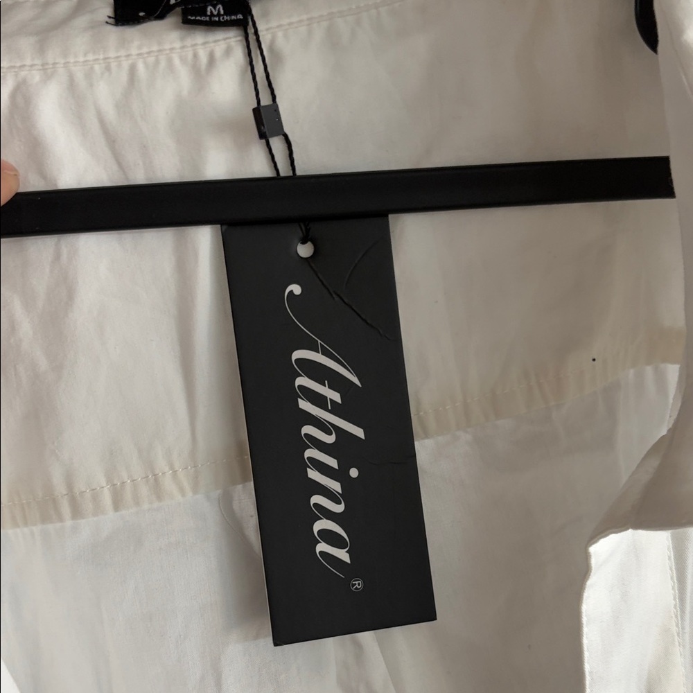 Athena White Ruched Blouse - Picture 7 of 7